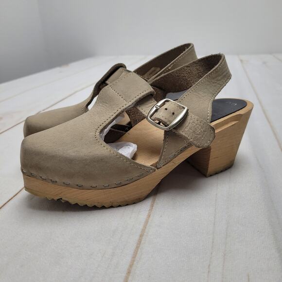 Rachel Comey Ugglebo swedish wood clogs heels nubuck leather lagenlook - Picture 1 of 14